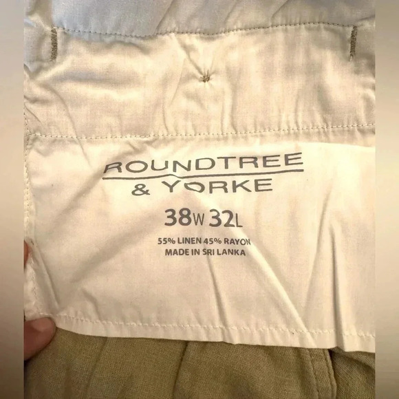 Roundtree & Yorke men’s Cargo Linen Pants Size- 38 x 32 - Picture 5 of 8
